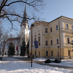 Town Hall - view from Letná street Spišská Nová Ves in the summer - Perfect climate - in winter cold, warm in summer