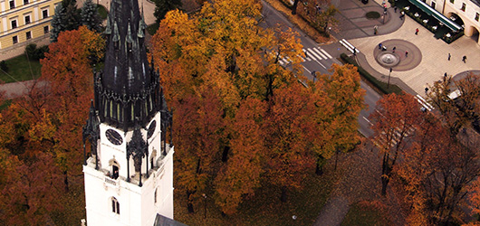 The highest church tower (87m)