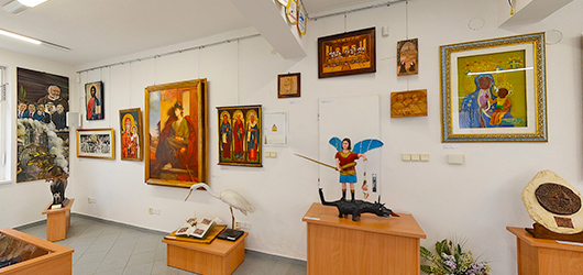 Exhibition of gifts received by Pope John Paul II.