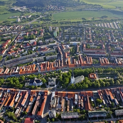 Square - airplane view from south Spišská Nová Ves - Historical centre of the town – all in one place